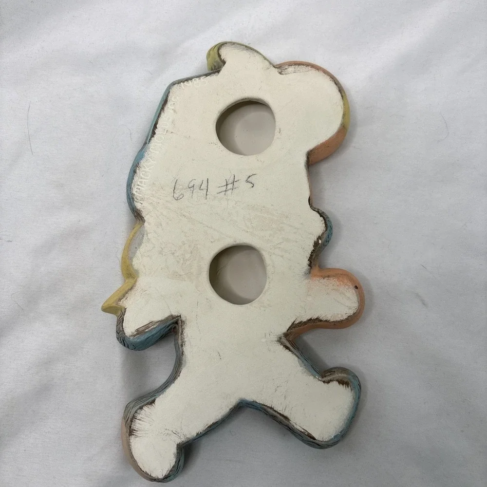 Set Of 3 Vintage 1985 Macky Molds Ceramic Band Bears Wall Hangings Nursery Decor